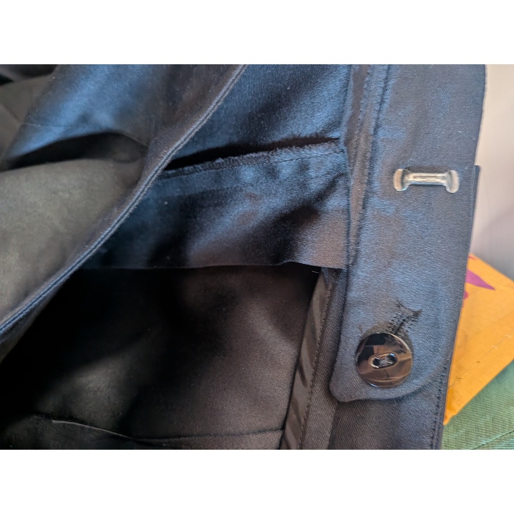Escada Black 100% Silk Wide Leg Trousers Pants Size 38 Made in Slovenia - Picture 8 of 11